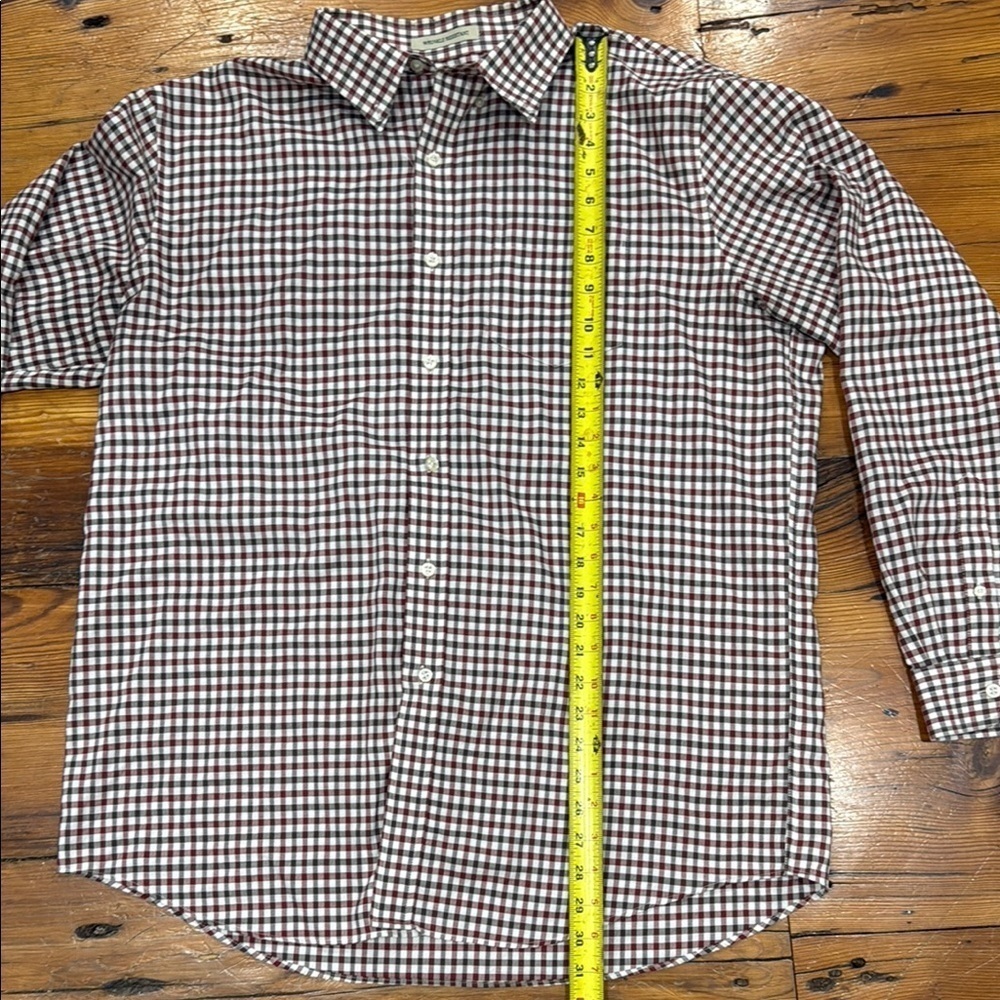 L.L. Bean Red & Brown Wrinkle Resistant Button Down Shirt Size Large - Picture 7 of 9